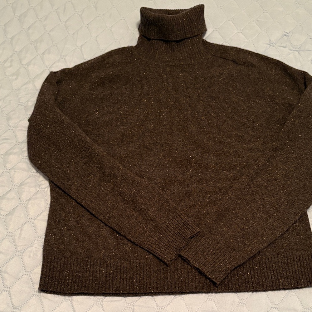 Women's Brown Turtleneck Sweater